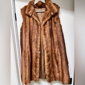Vintage real mink fur vest